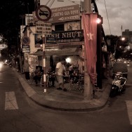 Street corner coffee shop in Saigon