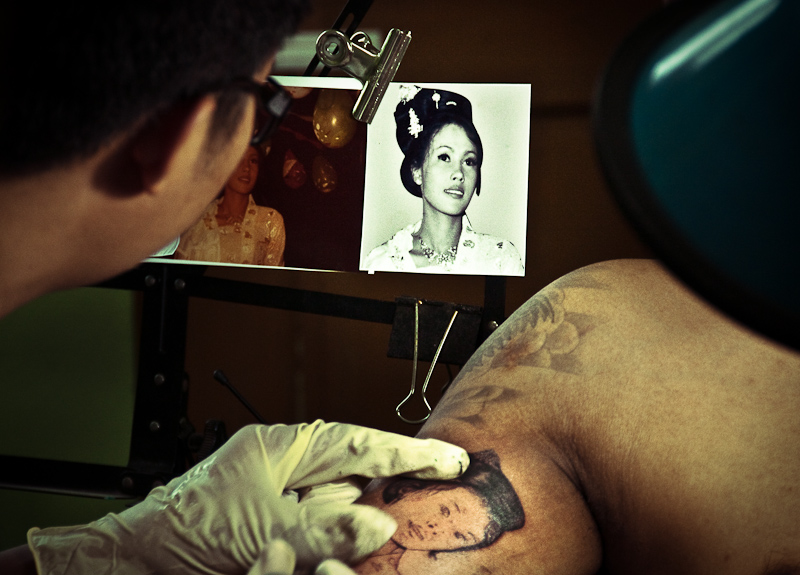 Mother tattoo Burma