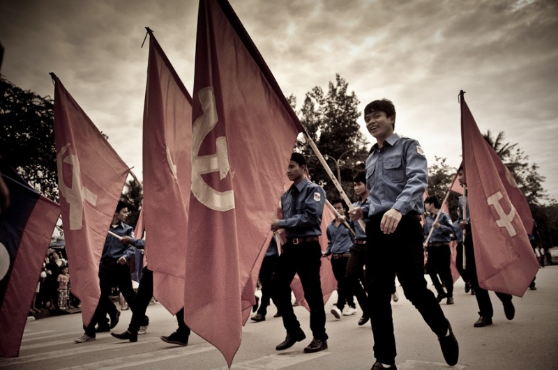 Proudly marching, Laos